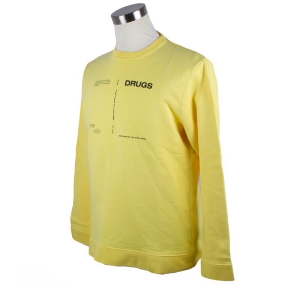 RAF SIMONS F/W 2018 Yellow Cotton Drugs Sweatshirt - Picture 2 of 9